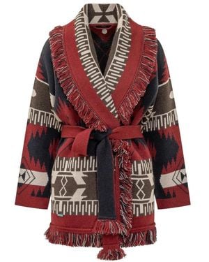 Alanui Truien & Vesten ,Veelkleurig ,Omslag Cardigan - Rood