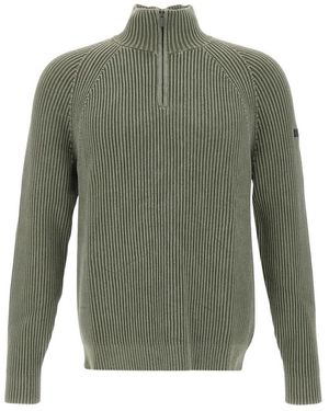 Rrd Truien & Vesten ,Groen ,Katoen Cotton 7 Techno Wash Half-Zip