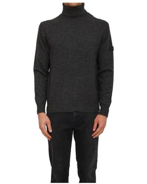 Peuterey Truien & Vesten ,Grijs ,Wol Peline 02 Yak Wool Blend Turtleneck - Zwart