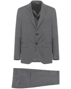 Caruso Single Breasted Suits - Gris