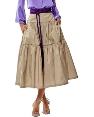 Moskada Taffeta midi rock - 44 - Natur
