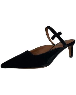L'Autre Chose Schoenen ,Zwart ,Fluwelen Sabot Schoenen, Made