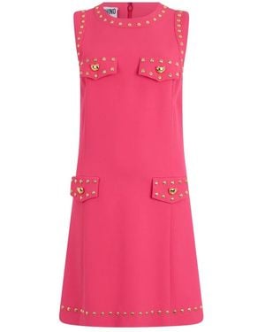Moschino Mouwloze Korte Jurk Met Zakken - Roze