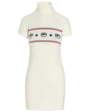 Chiara Ferragni Knitted Dresses - White