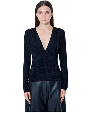 Sportmax Long Sleeve T-Shirts - Blue