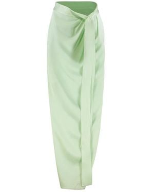 Alex Perry Kelton Pleat Drape Rok - Groen