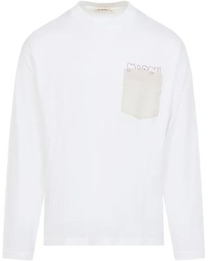 Marni Weiße Baumwoll-T-Shirt
