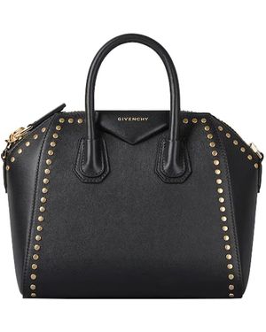 Givenchy Antigona Handtasche Aus Leder Mit Nieten - Schwarz