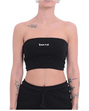 DISCLAIMER Sleeveless Tops - Black