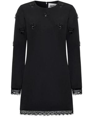 Silvian Heach Jurk Met Sierdetails En Kant - Zwart