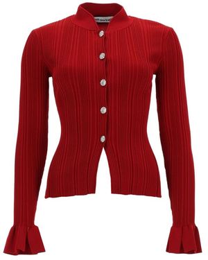 Self-Portrait Truien & Vesten ,Rood ,Polyester Viscose Cardigan