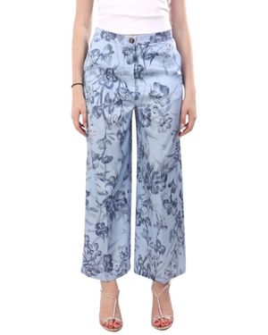 Marella Broeken ,Blauw ,Wide Broeken