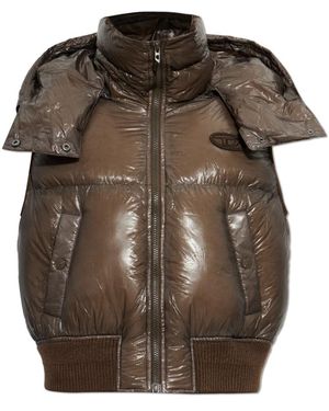 DIESEL Jassen ,Bruin ,Polyester W-Peyt-Ssl-New-T1 Down Vest