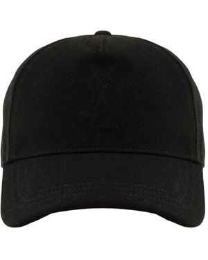 Saint Laurent Casquette Met Logo Van Denim - Zwart