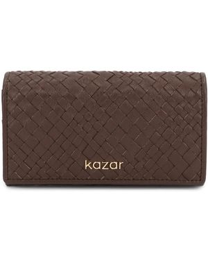 Kazar Geflochtene Ledergeldbörse - Braun
