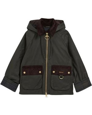 Barbour Jassen ,Groen ,Katoen Carville Wax Jacket - Zwart