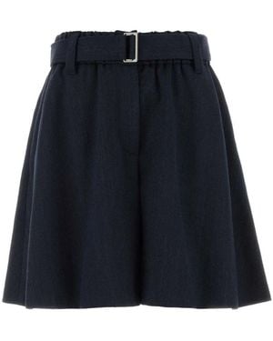 Brunello Cucinelli Crepe Chevron Rokbroek - Blauw