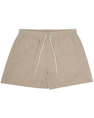 Malo Gestreifte Boxershorts Mit Taschen - Natur