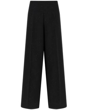 Herno Wide Trousers - Black