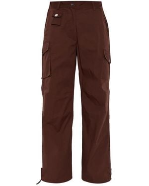 Ganni Straight Trousers - Marrón