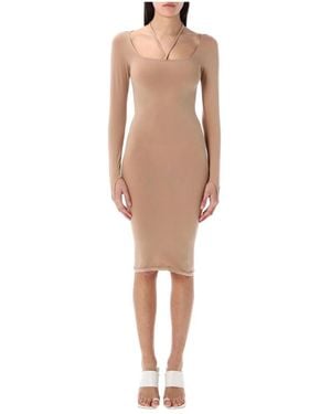 ANDREA ADAMO Midi Dresses - Natural