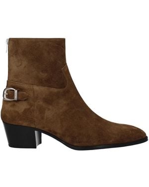 Celine Cowboy Boots - Brown