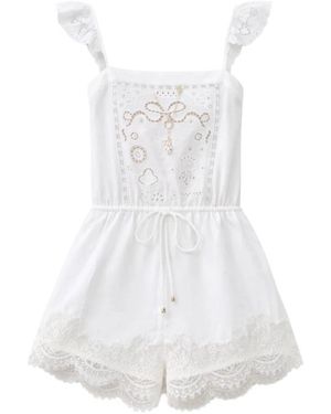 Self-Portrait Playsuits - Blanco