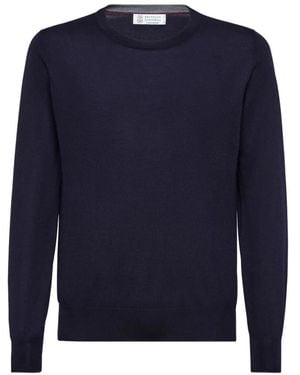Brunello Cucinelli Cashmere Strickware - Blau