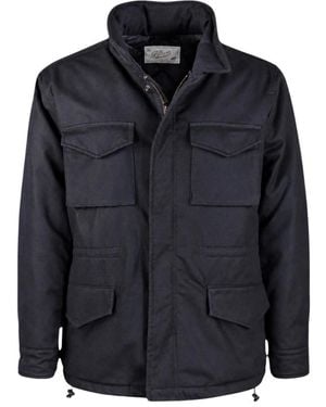 Bl'ker Jassen ,Blauw ,Wol Travis Field Jacket