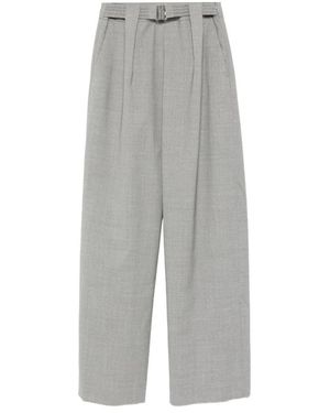 Ermanno Scervino Graue Weite Plissierte Hose