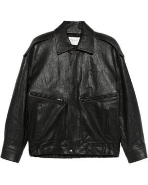 Saint Laurent Leather Jackets - Black
