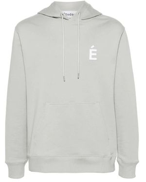 Etudes Studio Organische baumwolle logo patch hoodie études - Grau