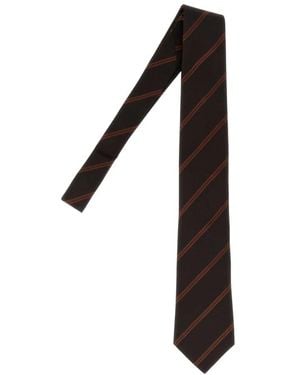 Brunello Cucinelli Bestickte Seidenkrawatte - Schwarz