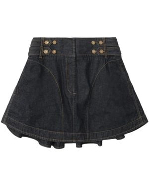Zimmermann Denim Rok Met Riem - Zwart
