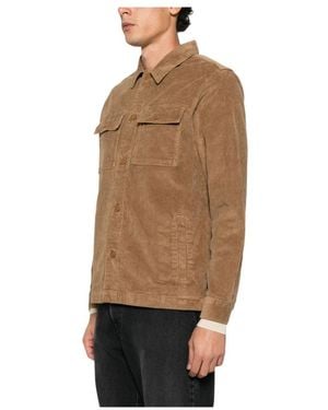 Barbour Tartan Trimmed Cord Overshirt - Bruin