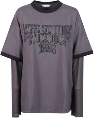 Acne Studios Long Sleeve T-Shirts - Grey