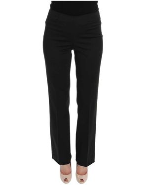 Bencivenga Schwarze Straight Fit Kleiderhose Hosen