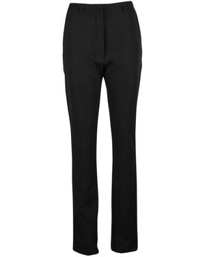 Thelatest Broeken ,Zwart ,Leer Rechte Broek
