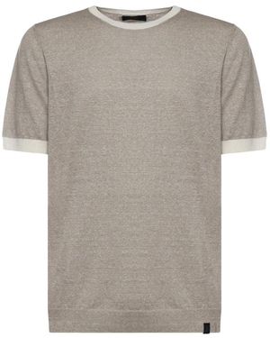 Fay Truien & Vesten ,Katoen Rondgebreide Trui - Grijs