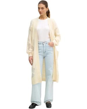 Benetton Offener Strickcardigan - Mettallic