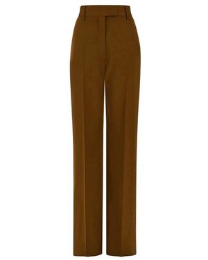 Ferragamo Broeken ,Bruin ,Wol Tailored Trouser