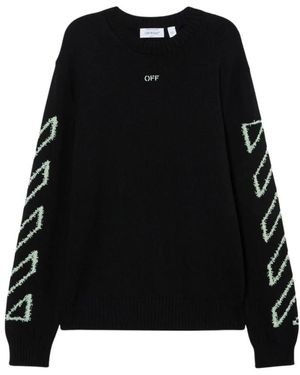 Off-White c/o Virgil Abloh Round-Neck Knitwear - Negro