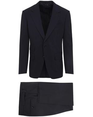 Tom Ford Single Breasted Suits - Bleu