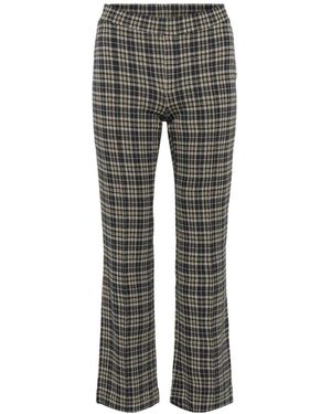 Part Two Geruite Broek Met Easy-Fit Taille - Grijs