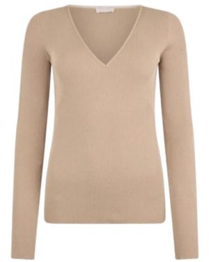 Liu Jo V-Neck Knitwear - Natural