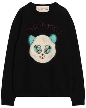 Valentino Garavani Round-Neck Knitwear - Black