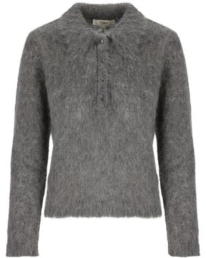 Chloé Round-Neck Knitwear - Gris