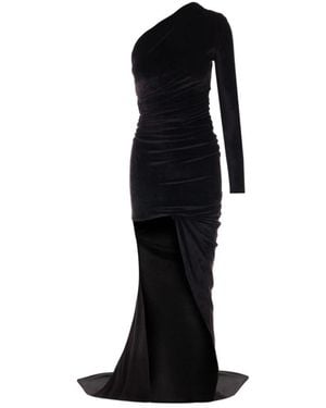 Balenciaga Velvet Long Dress - Black
