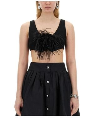 Moschino Verzierter Crop Top - Schwarz