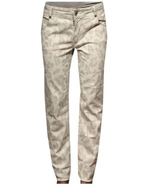 Blugirl Blumarine Animal Print Lange Jeanshose - Natur